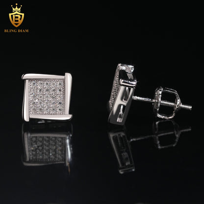 VVS1 Iced-Out Moissanite Stud Earrings