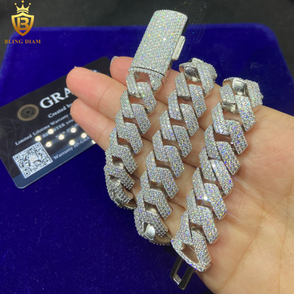 Iced Out Rapper Moissanite Cuban Link Chain