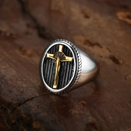 Jesus Christ Crucifix Cross ring