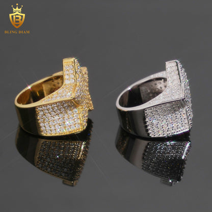 Star-design Cuban ring