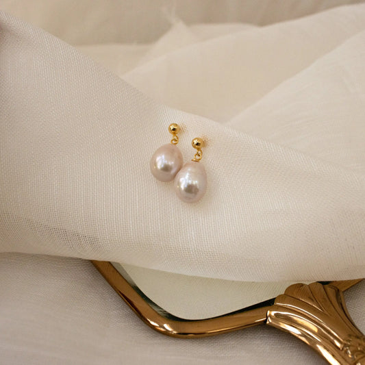 Freshwater Pearl Stud Drop Earring
