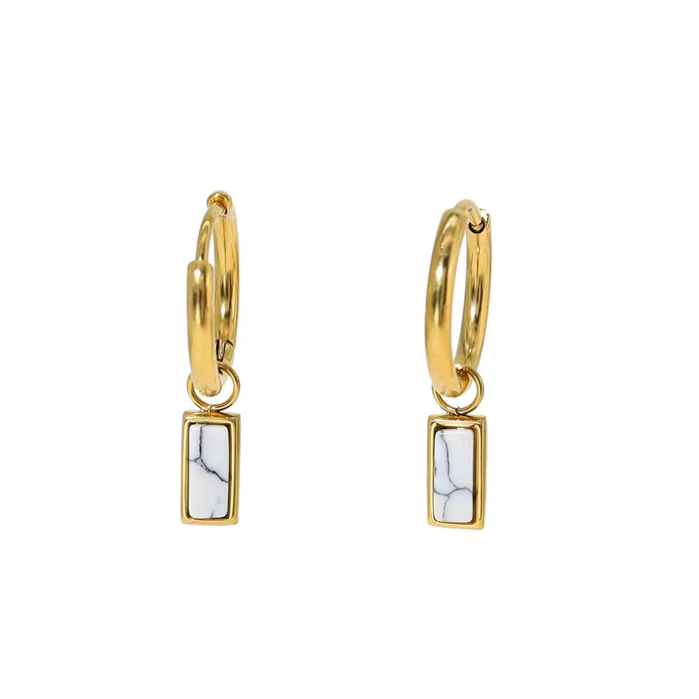Natural Stone Charms Earrings