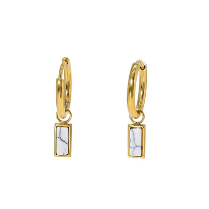 Natural Stone Charms Earrings