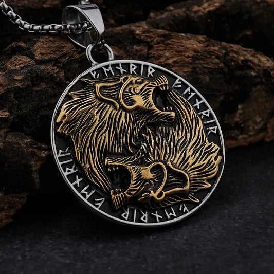 Viking Wolves Pendant