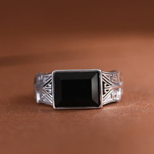 Geometric Gemstone Rings