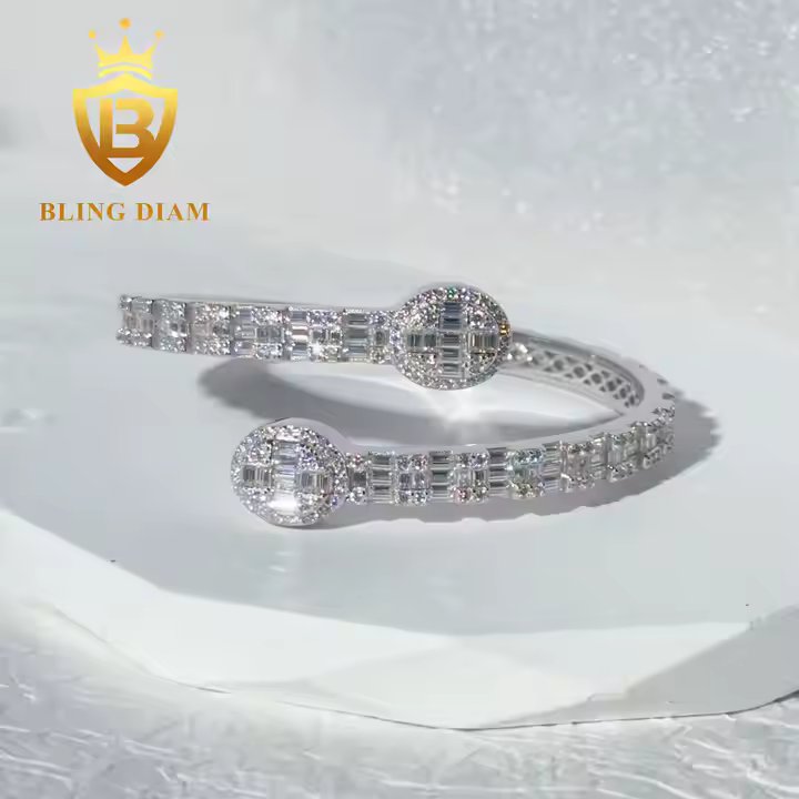 Moissanite Oval Bangle Bracelet