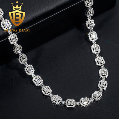 925 Sterling Silver Moissanite Cuban Link Chain