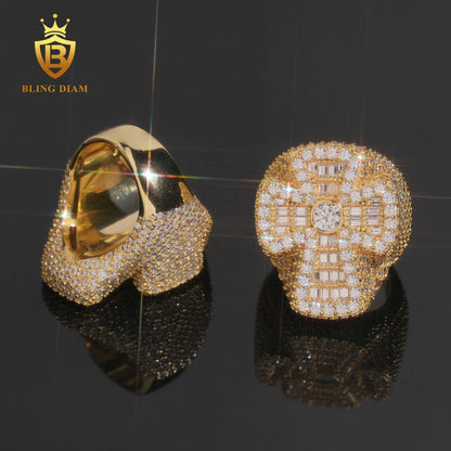 Iced-out cross ring