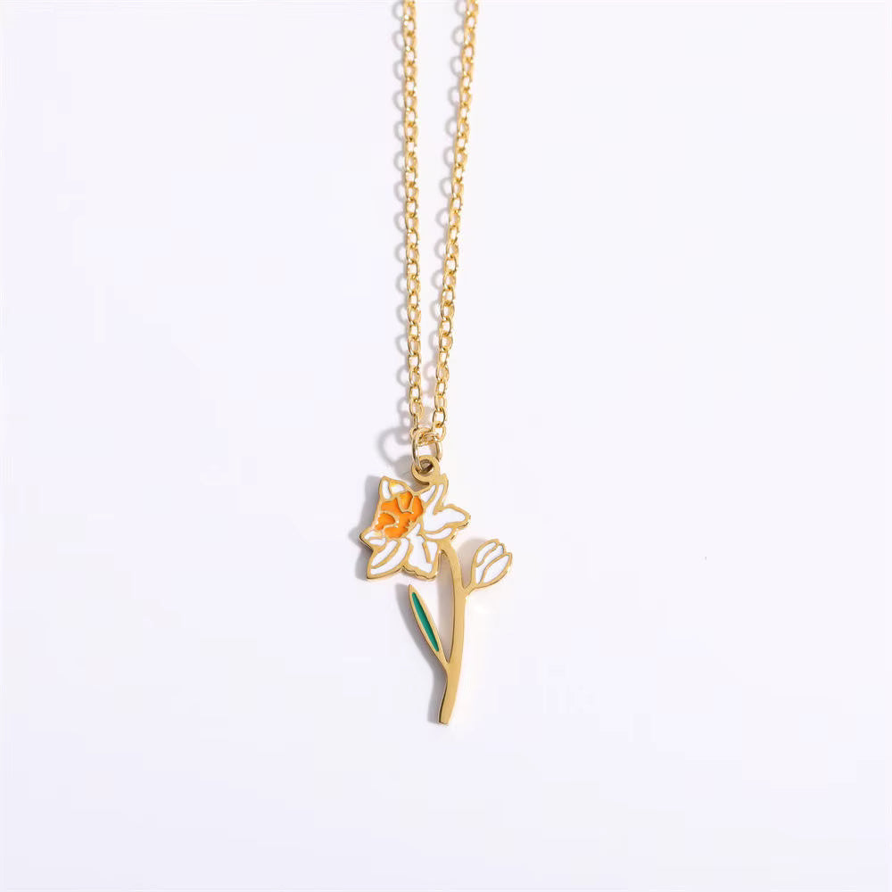 Floral Zodiac Necklace