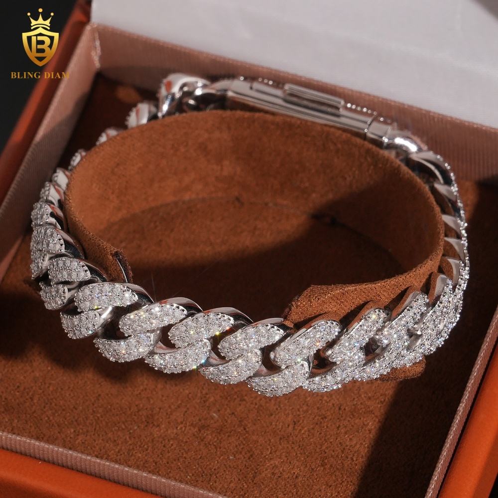 2 Row Iced Out Cuban Link Bracelet