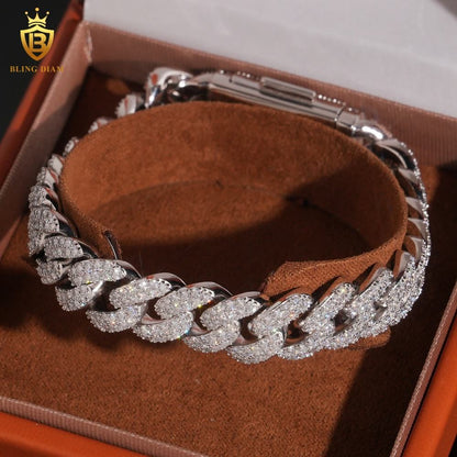 2 Row Iced Out Cuban Link Bracelet