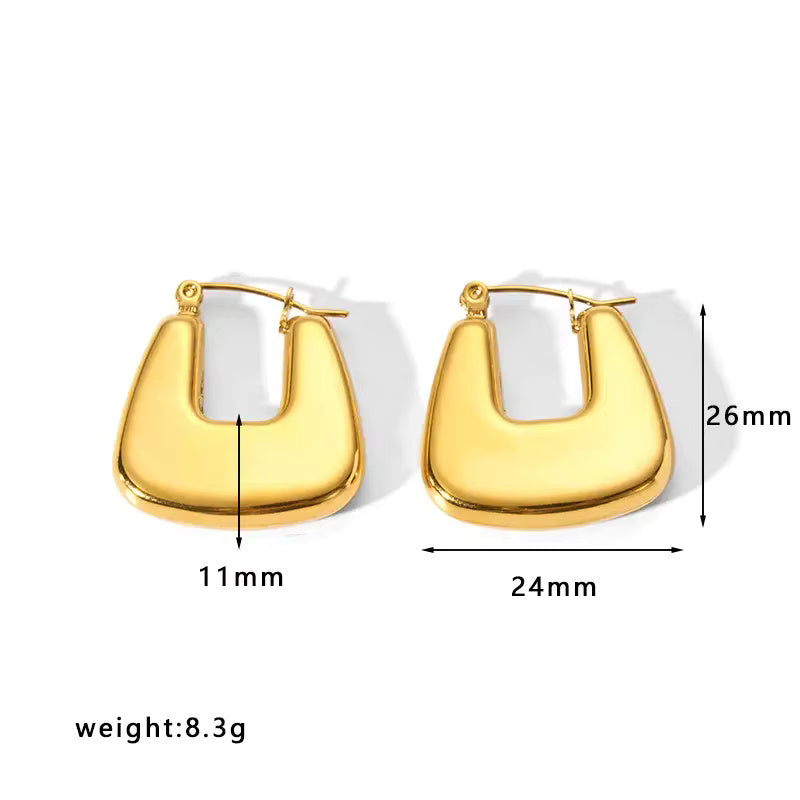 Gold Hoop Luxury Earrings