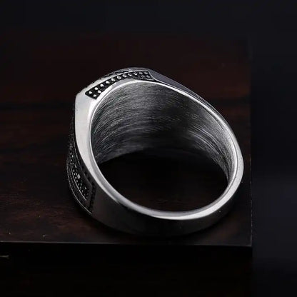 Pave inlaid zircon ring