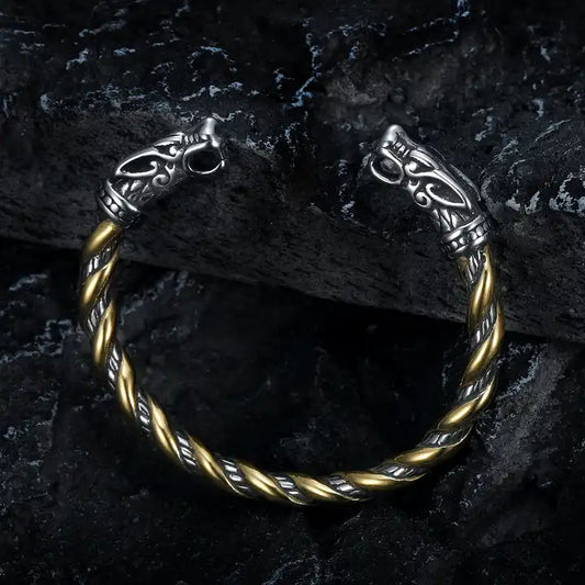 Wolfhead Bangle Bracelet