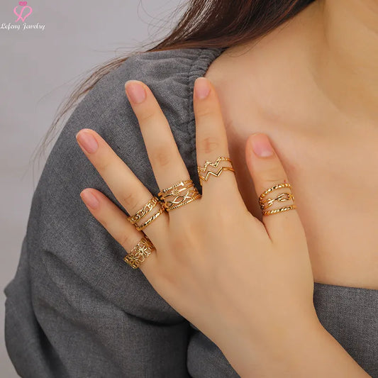 Gold Plated Open Finger Ring