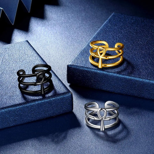 Title: Ankh Symbol Ring