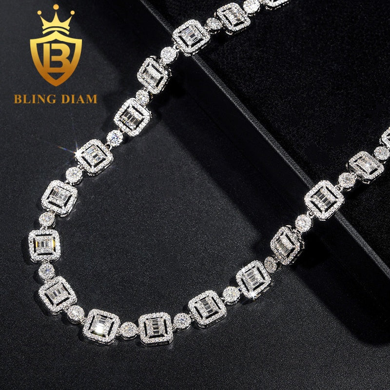 925 Sterling Silver Moissanite Cuban Link Chain