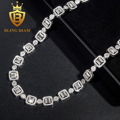925 Sterling Silver Moissanite Cuban Link Chain