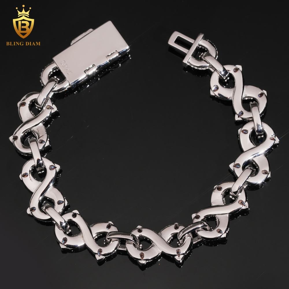 Iced Out Moissanite Cuban Bracelet