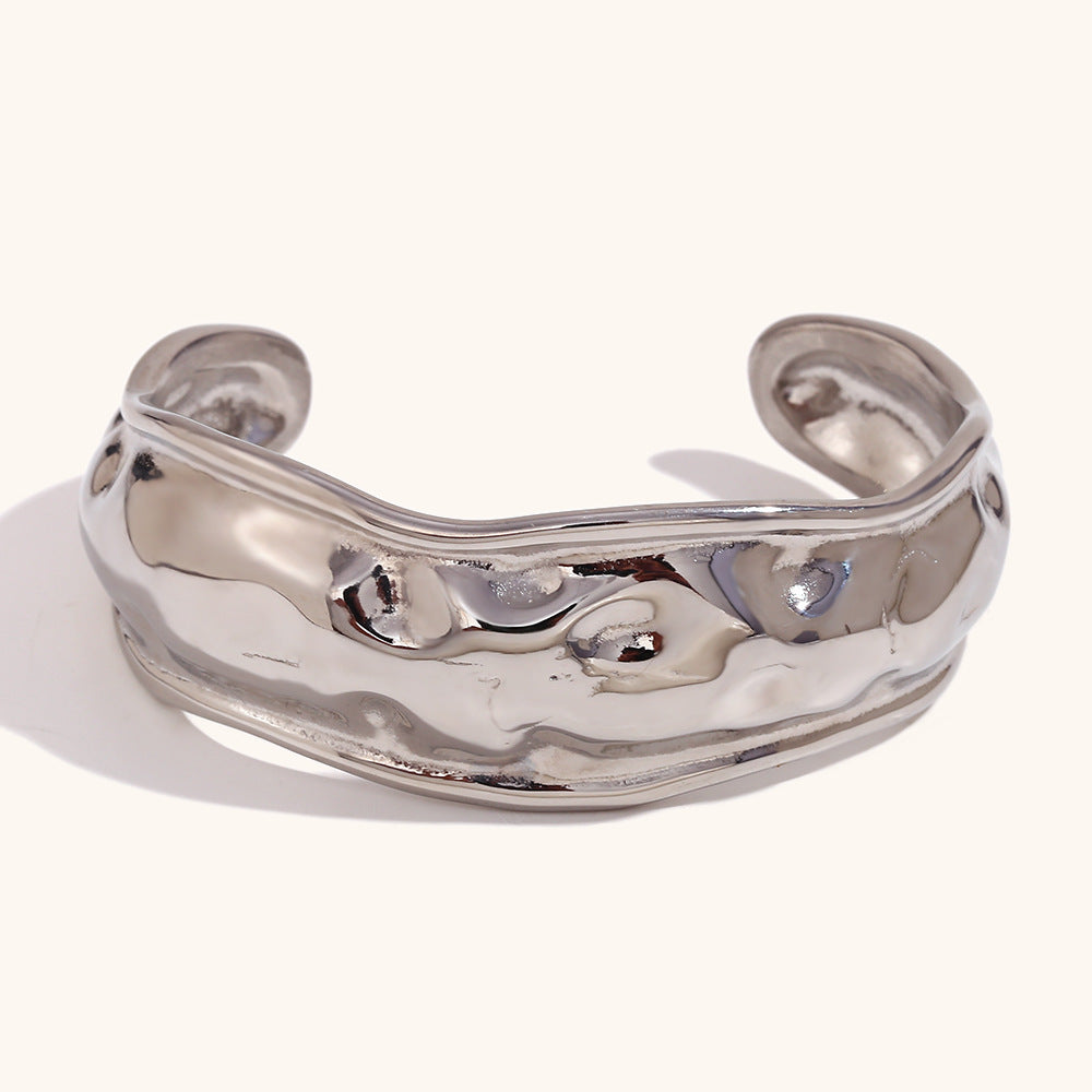 Water Wave Chunky Bangle Bracelet