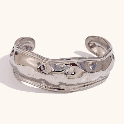 Water Wave Chunky Bangle Bracelet