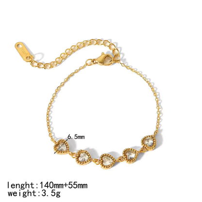Zircon Dainty Elegant Muliti Charm Bracelet