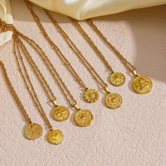 Golden Medallion Necklaces