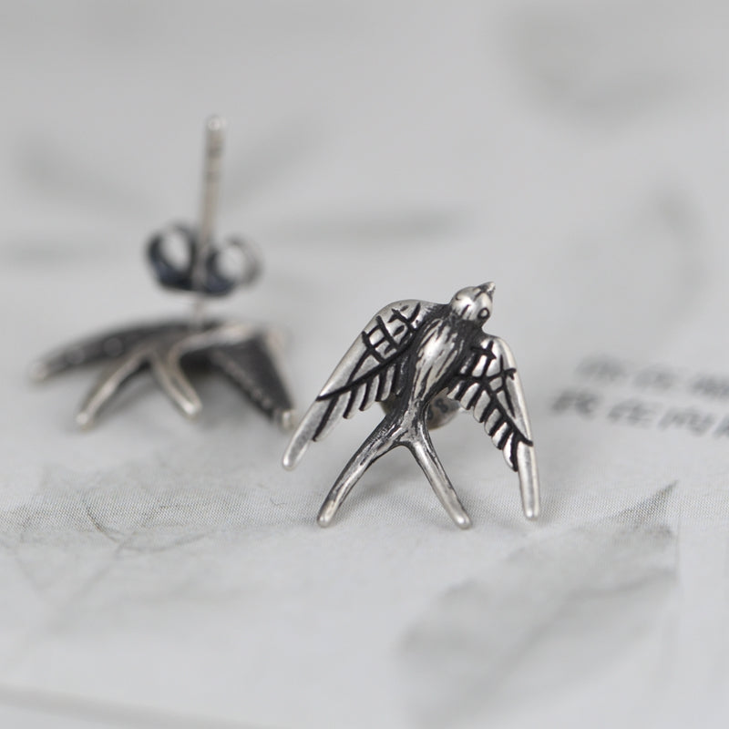 Swallow Stud Earrings