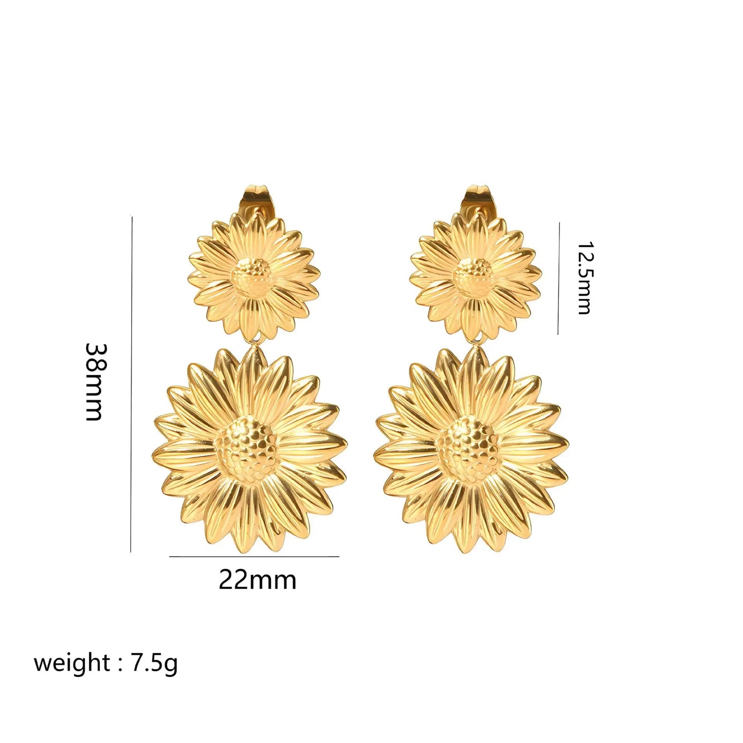 Elegant Butterfly Flower Stud Earrings