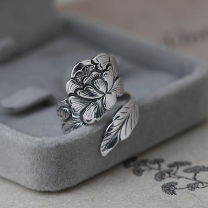Peony flower Ring