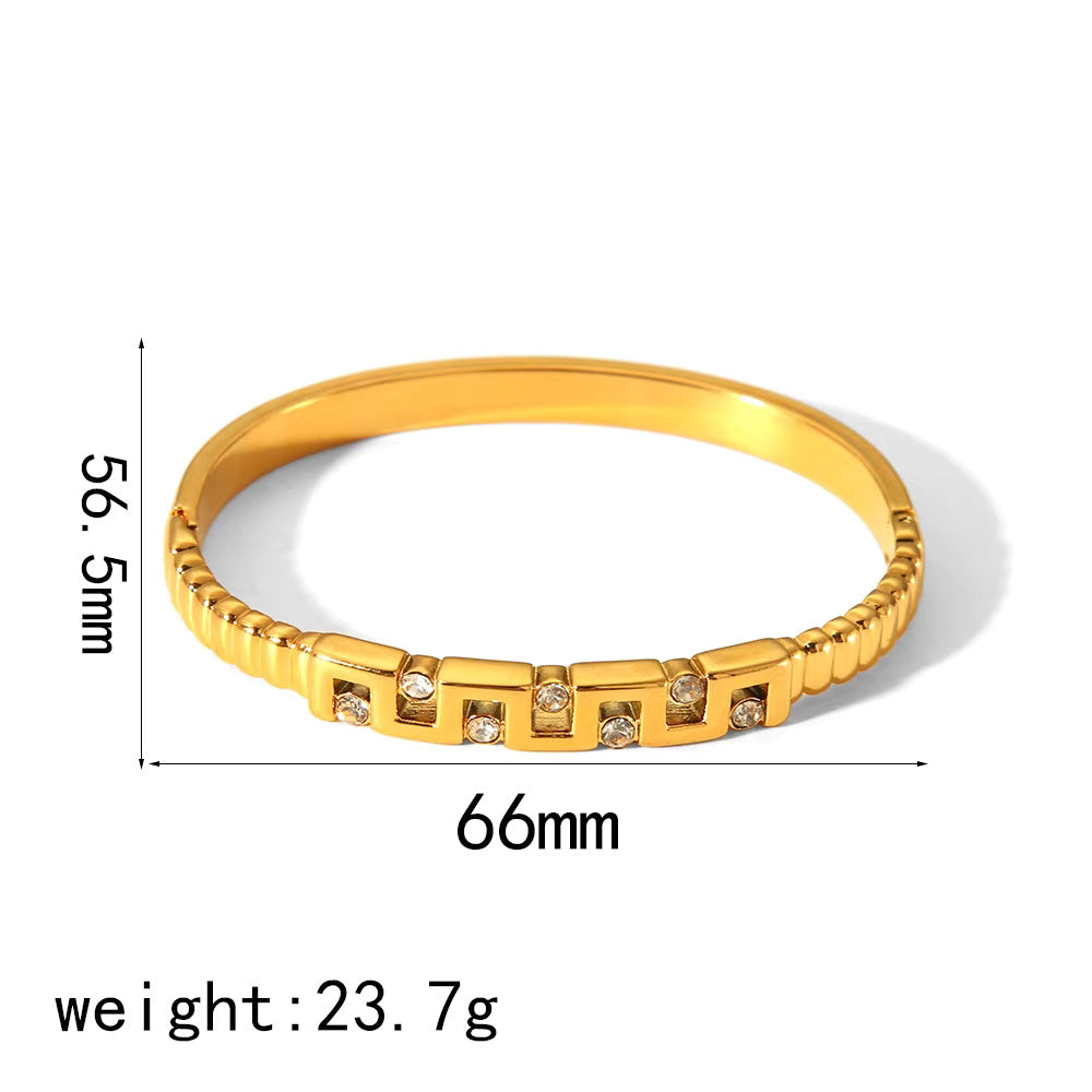 Chunky Geometric Zircon Bracelet