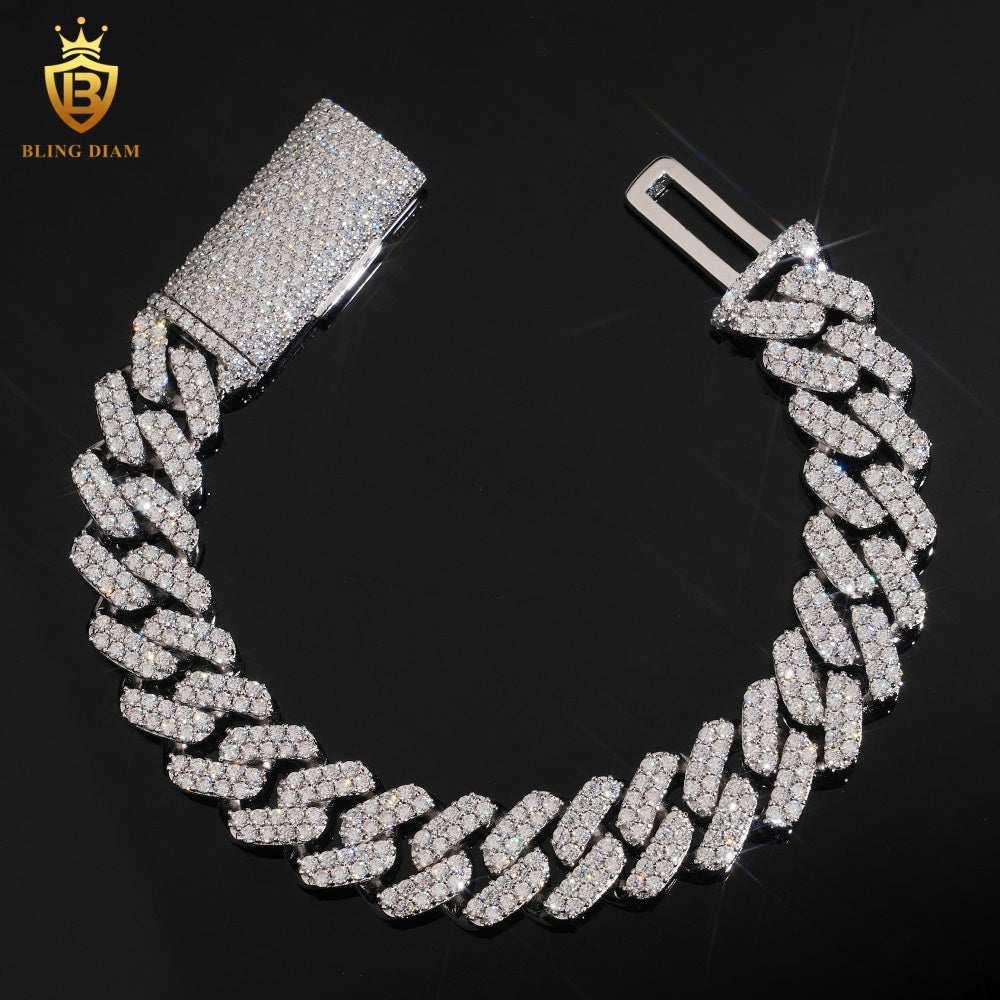 2 Row Iced Out Moissanite Bracelet