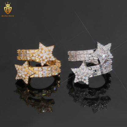 Star-design moissanite ring