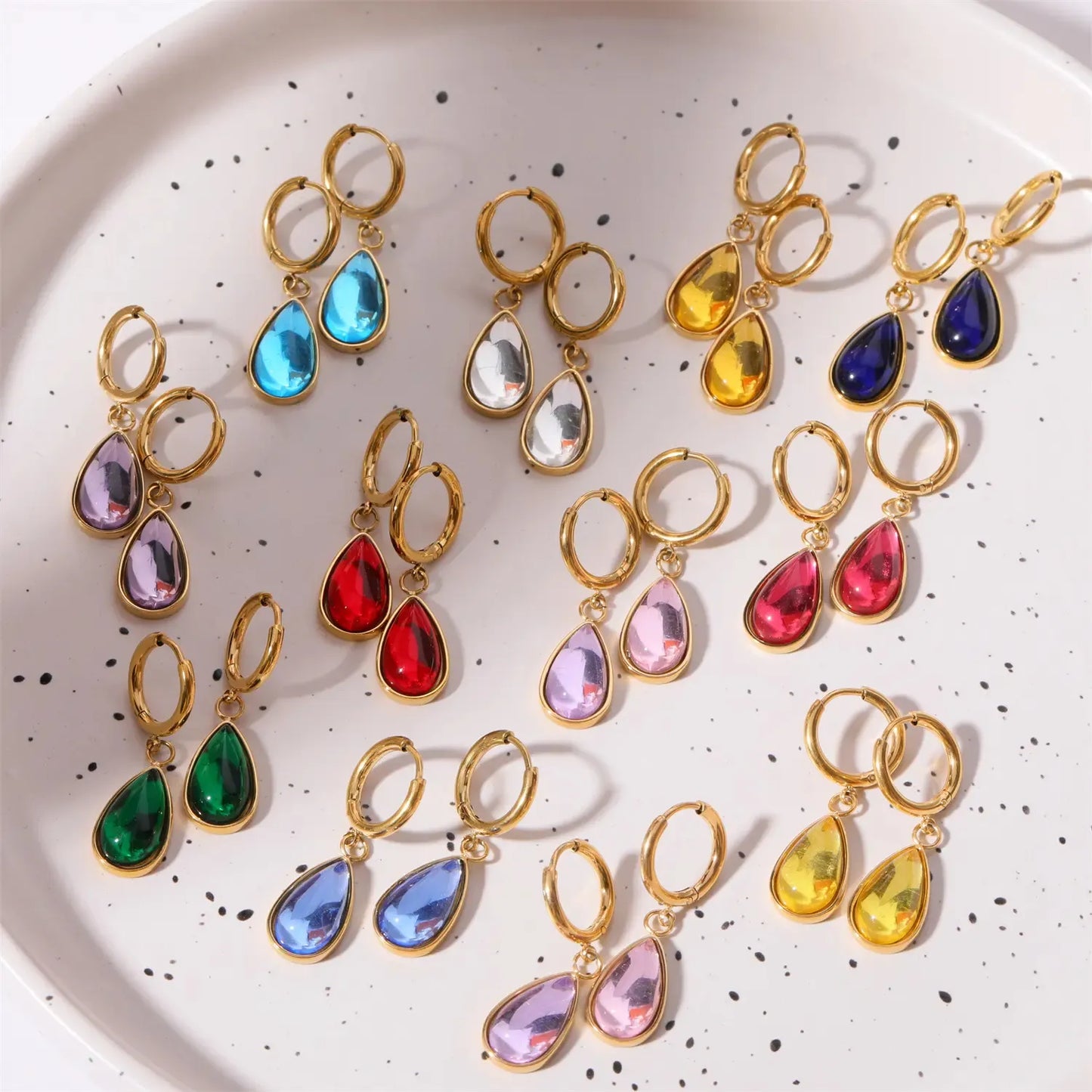 Zircon Drop Earrings