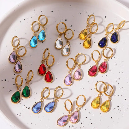 Zircon Drop Earrings