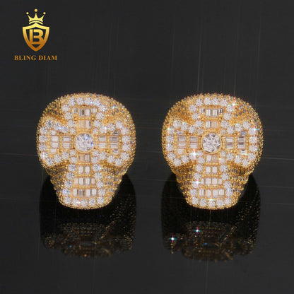 Iced-out cross ring