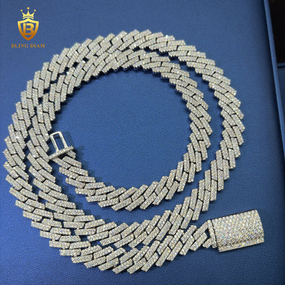 10mm 925 Sterling Silver Vvs Moissanite Chain