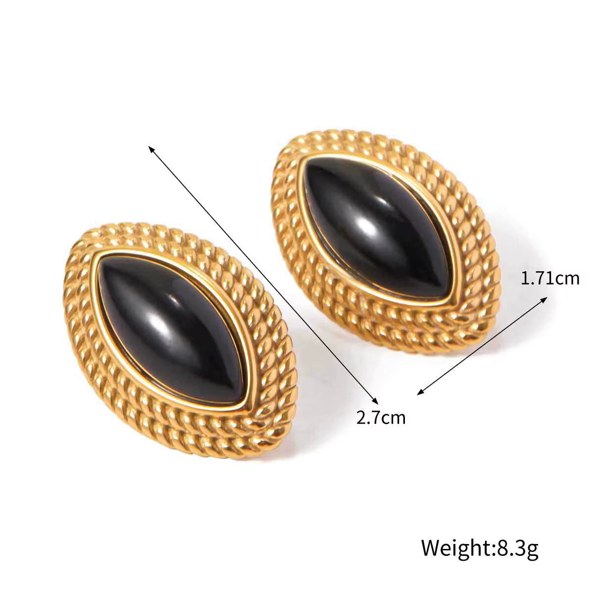 Textured Design Stud Earrings