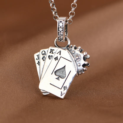 Poker Crown Necklace