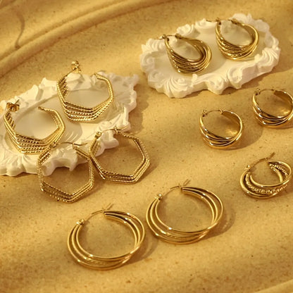 Twisted Hoop Earrings