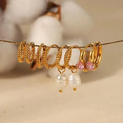 Twisted Huggie Hoop Earring