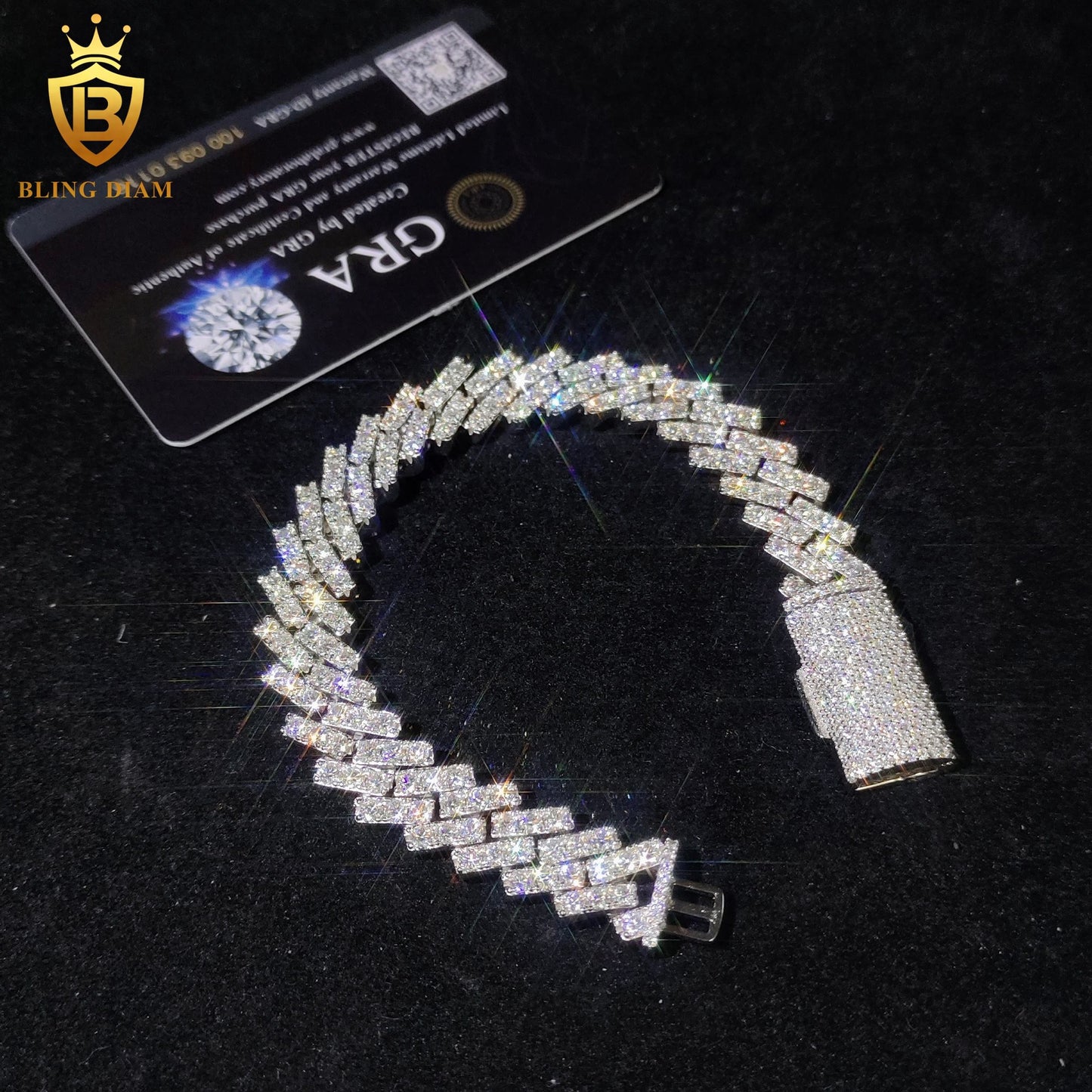1 Row Iced Out Moissanite Bracelet