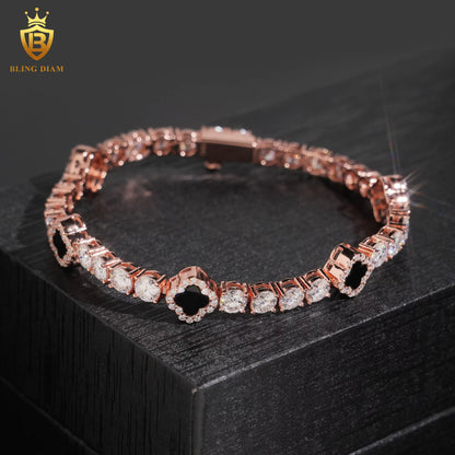 Clover Moissanite Tennis Bracelet