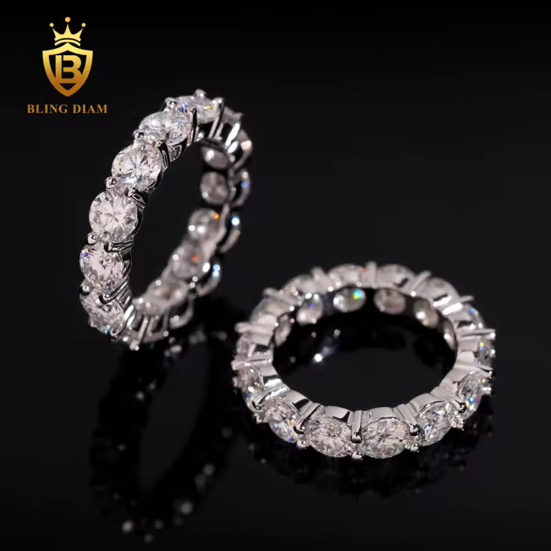 5mm full moissanite ring