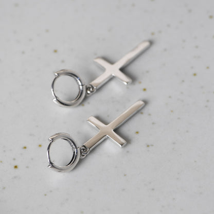 Rock Cross Stud Earrings