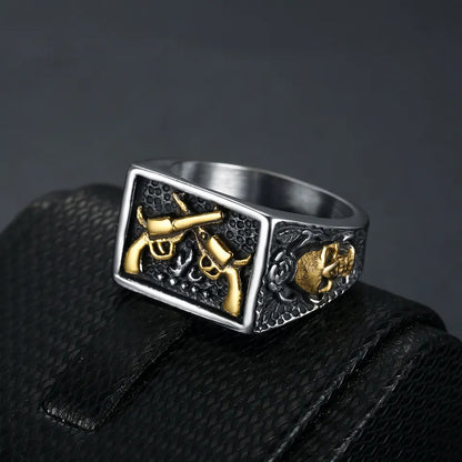 Gold Pistol Ring