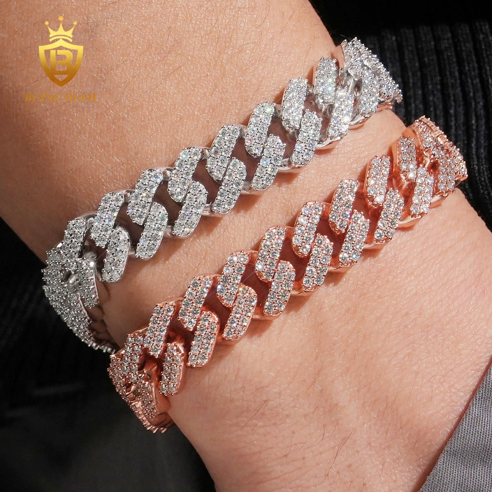 2 Row Iced Out Moissanite Bracelet