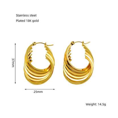 Geometric Irregular Hoop Earrings