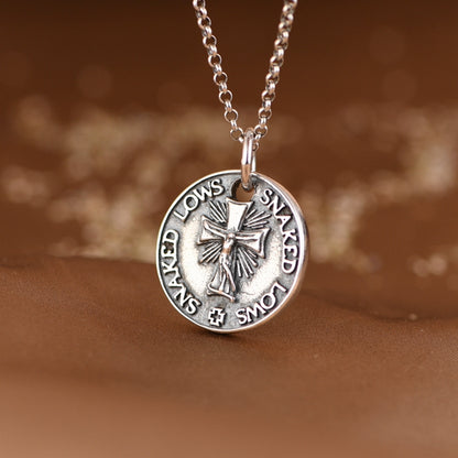 Cross Jesus Round Necklace