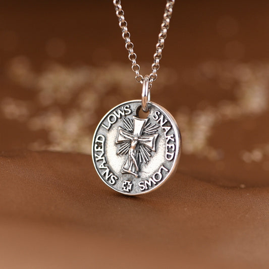 Cross Jesus Round Necklace